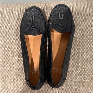 Stuart Weitzman Textured Black Moccasins for Women